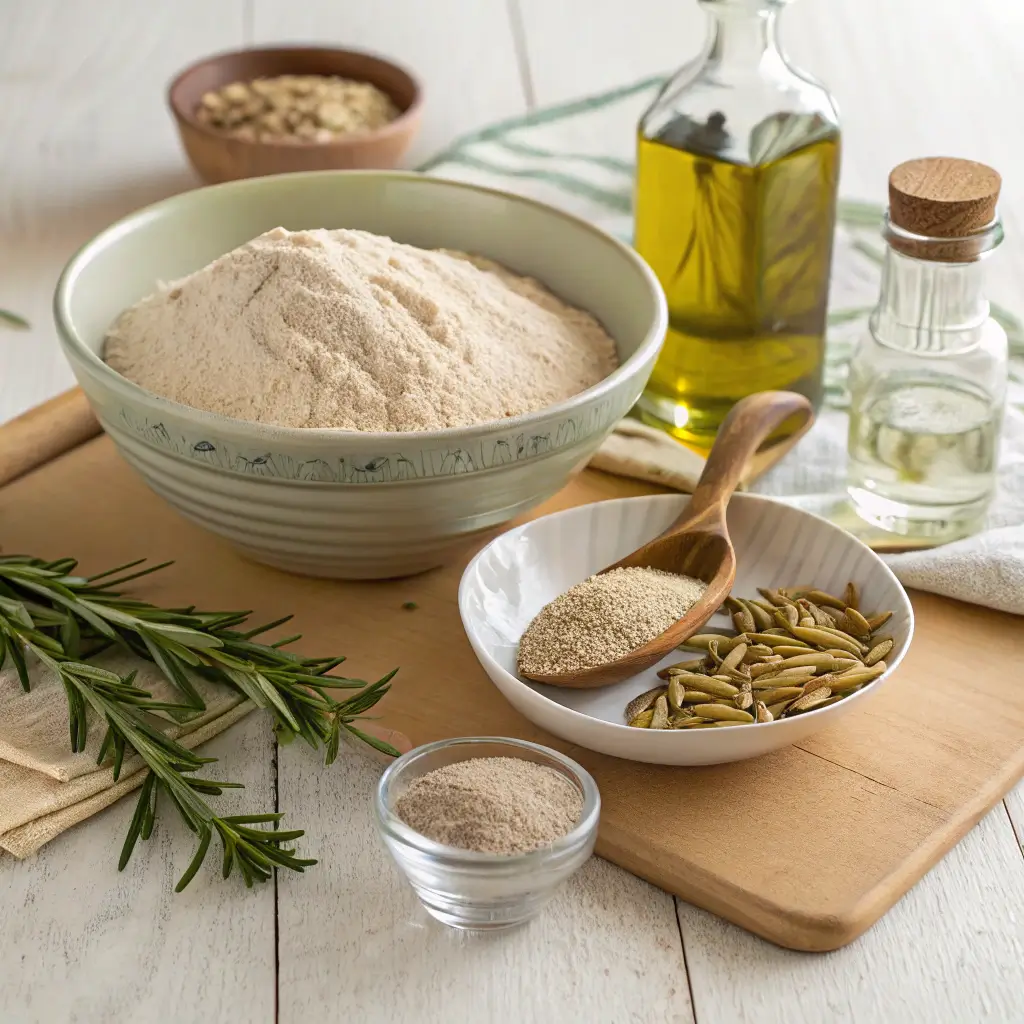 Ingredients for Vegan Bread Recipe