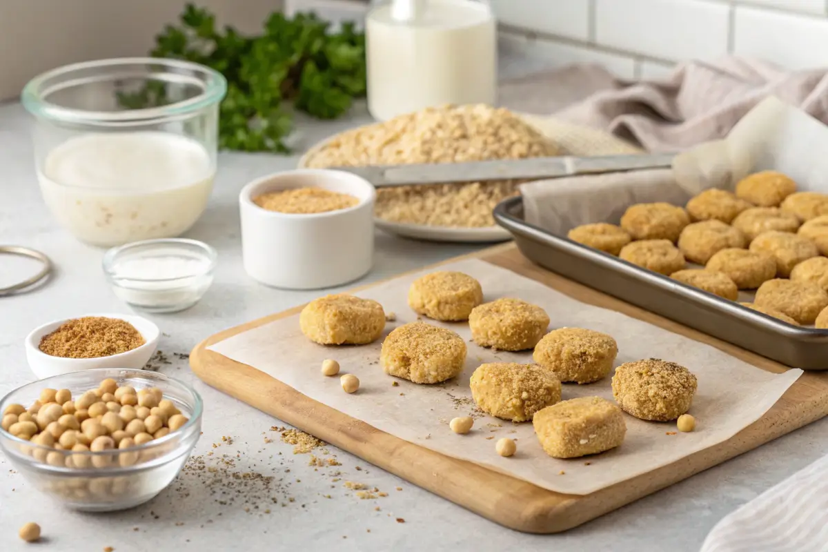 Step-by-Step Process for Making Vegan Chicken Nuggets