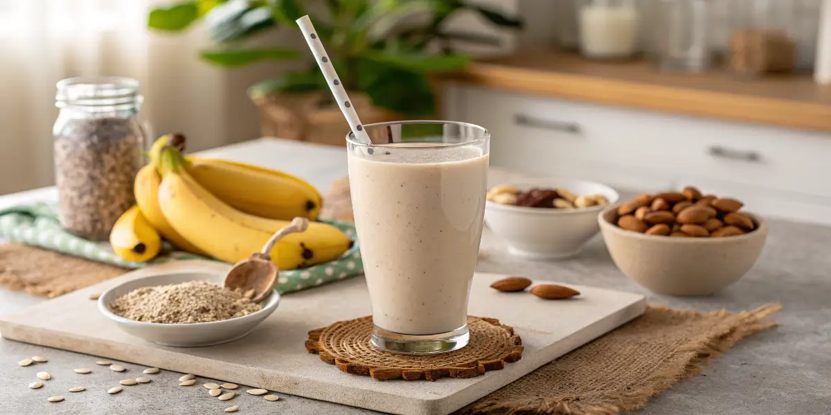 Creamy Vegan Protein Shake with Fresh Ingredients for an Energy Boost