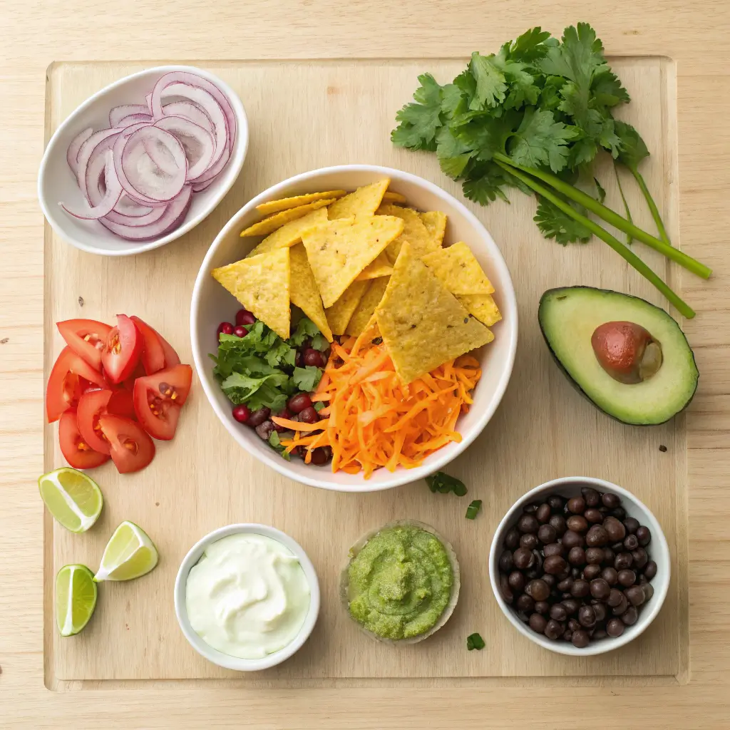 "Vegetarian Nachos Recipe Ingredients - Fresh & Flavorful"