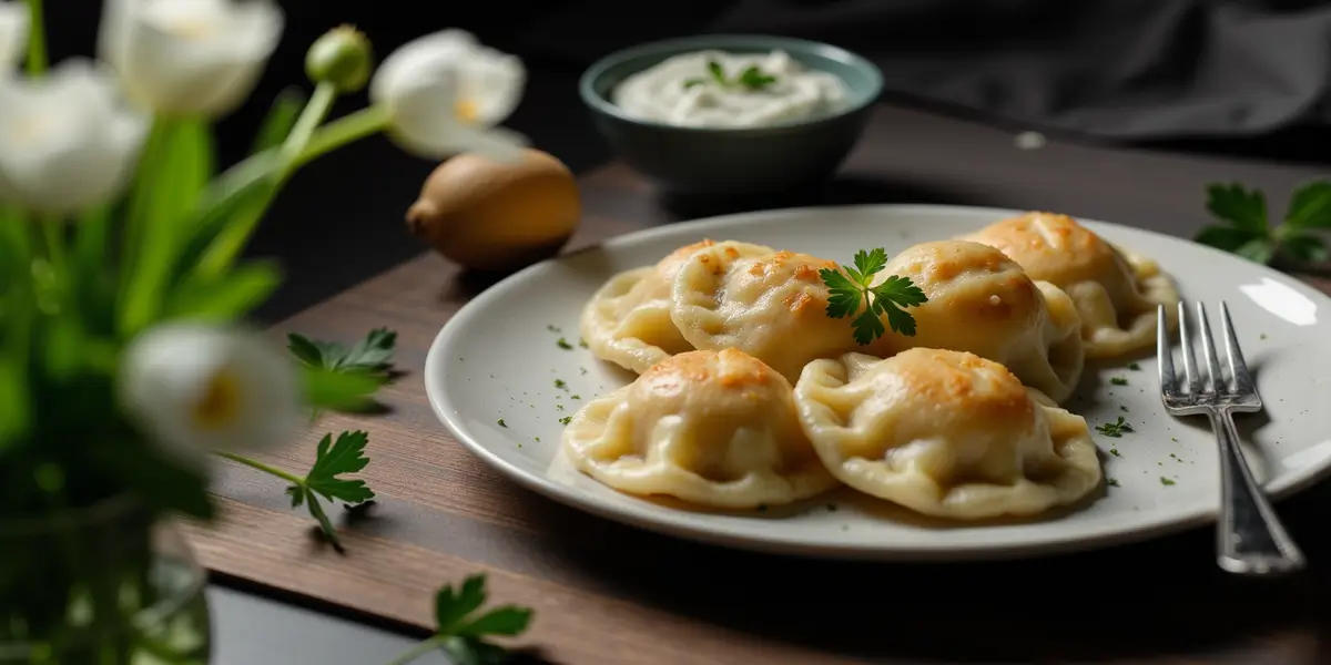 Homemade Gluten Free Pierogi with Caramelized Onions