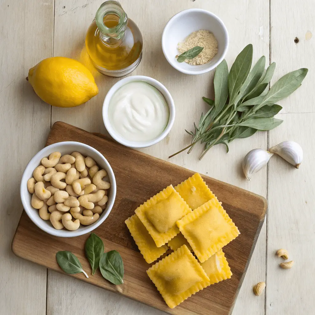 Key Ingredients for Vegan Sauce for Butternut Squash Ravioli