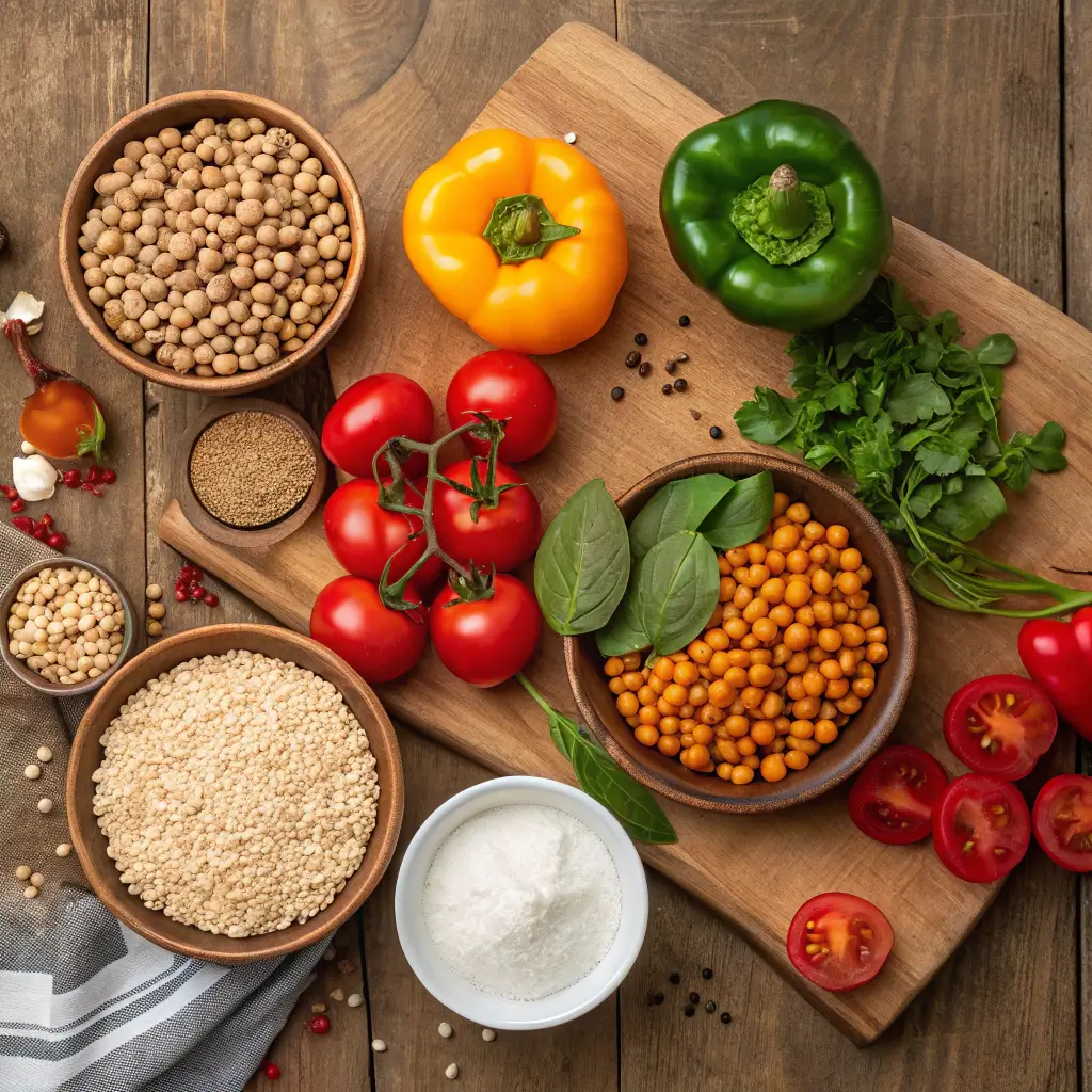 Fresh Ingredients for Vegan Gluten-Free Cooking