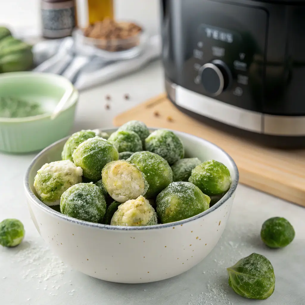 Frozen Brussel Sprouts Ready for the Air Fryer