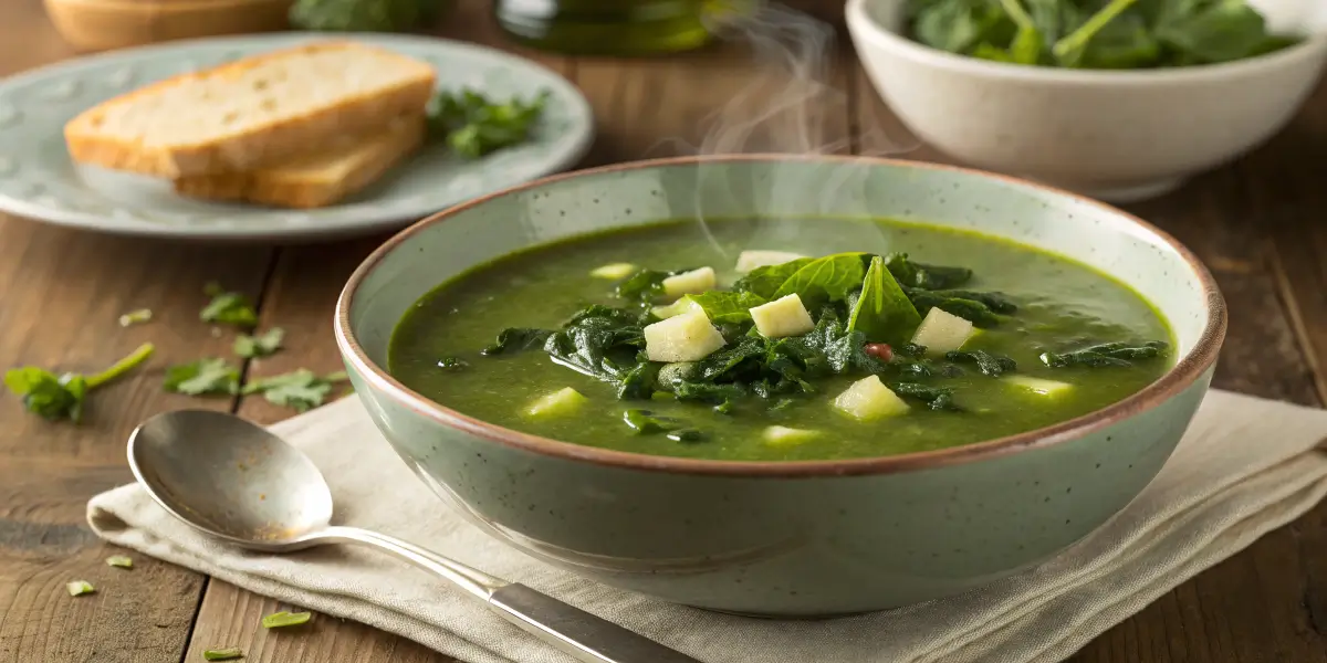 Bowl of Turnip Green Soup