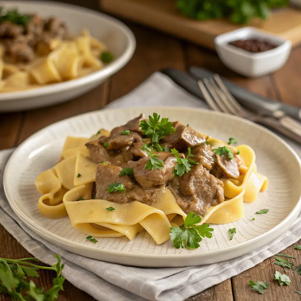 Vegan Beef Stroganoff – A Creamy, Flavor-Packed Comfort Dish